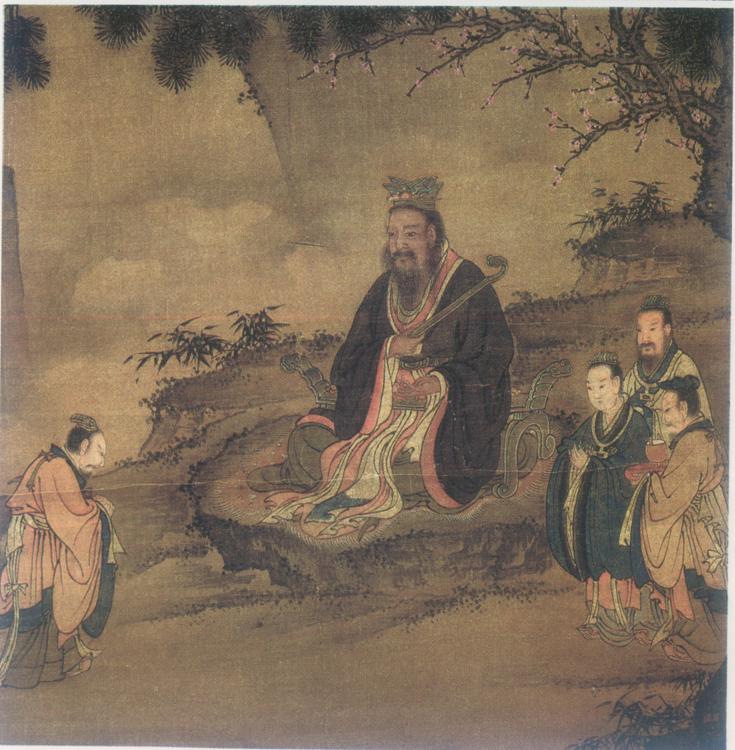 Confucius lecturing to His Disciples